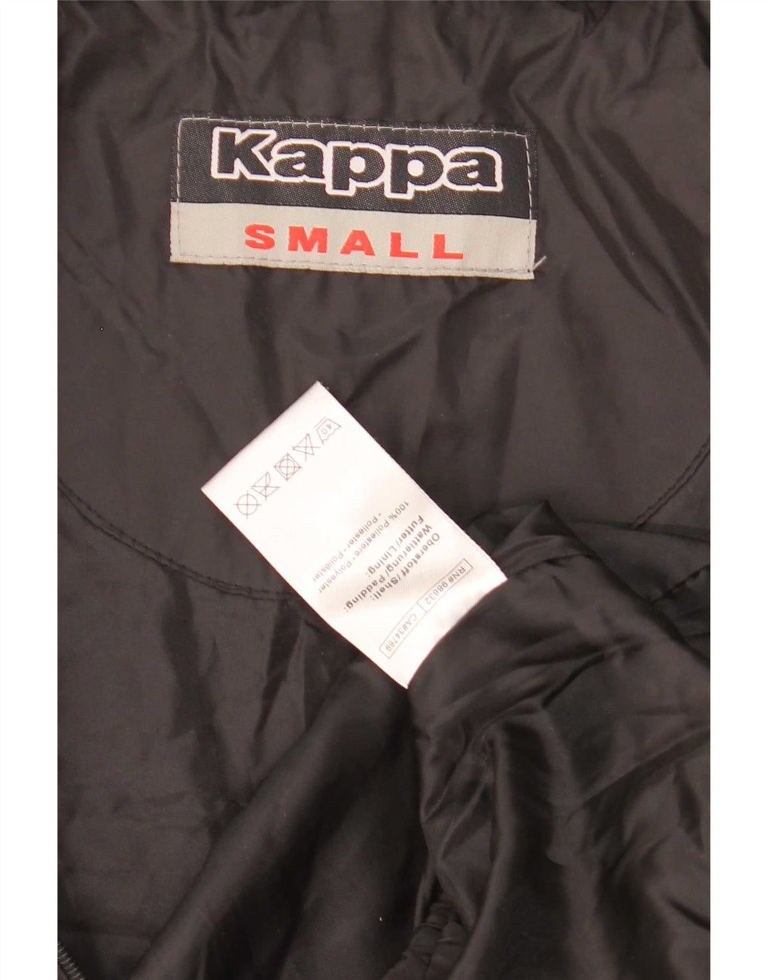 Kappa Mens Padded Jacket UK 36 Small Black Polyester