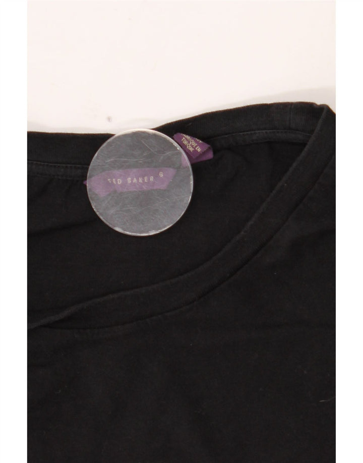 TED BAKER Mens Graphic T-Shirt Top Size 6 2XL Black