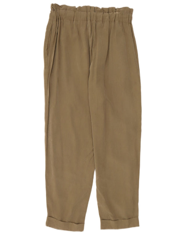 Zara Womens High Waist Casual Trousers Small W26 L28 Khaki