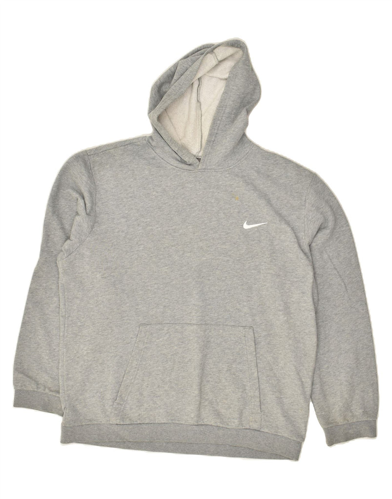 NIKE Mens Hoodie Jumper UK 42/44 Large Grey Cotton | Vintage Nike | Thrift | Second-Hand Nike | Used Clothing | Messina Hembry 