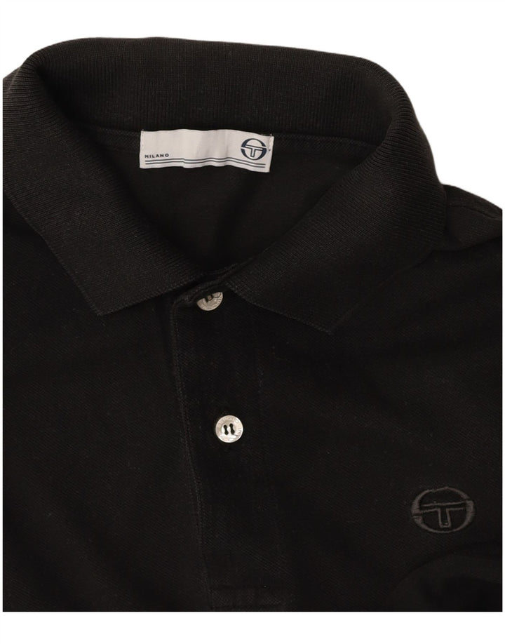 SERGIO TACCHINI Mens Polo Shirt Medium Black