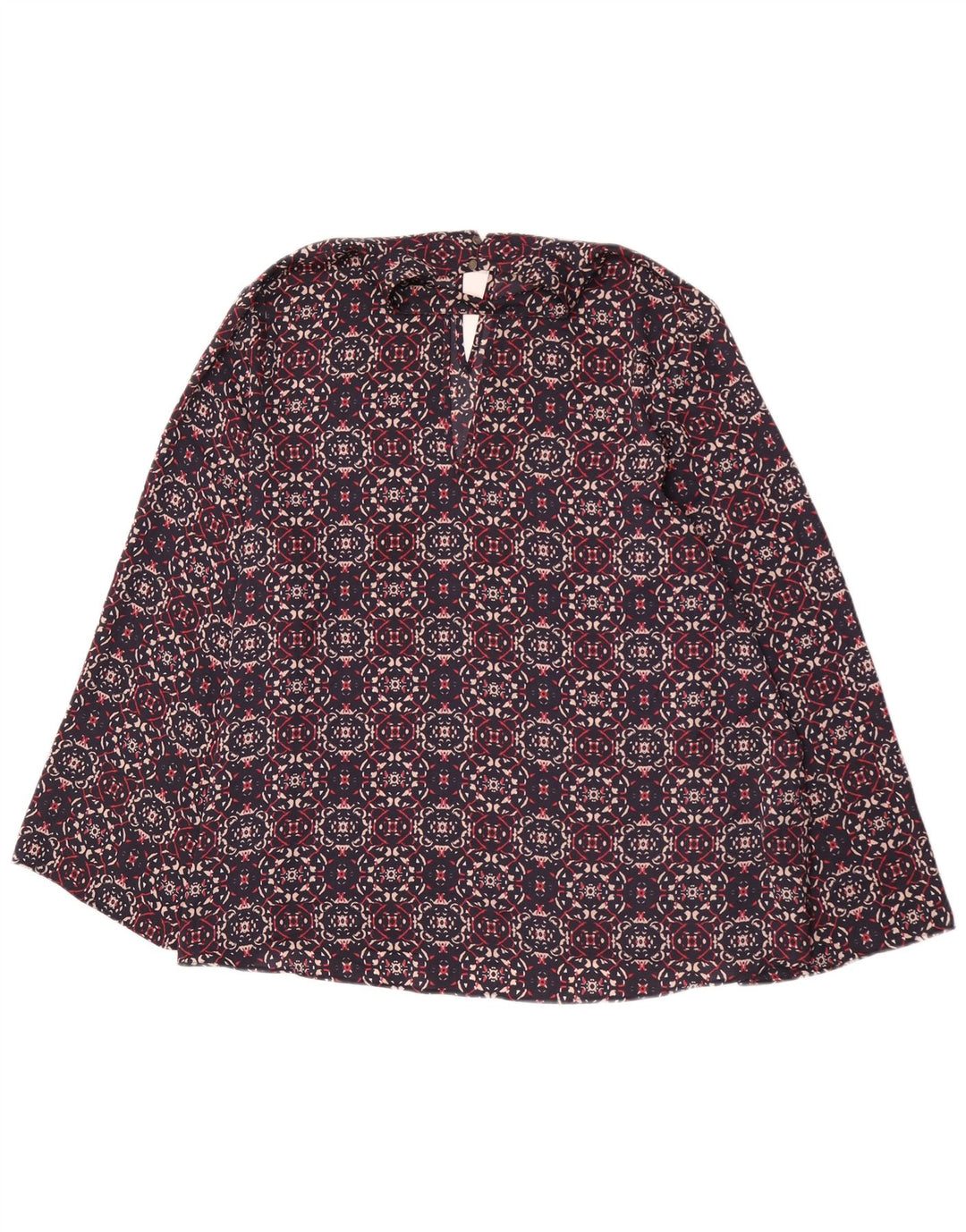 Marks & Spencer Womens Abstract Pattern Blouse Top UK 22 3XL Navy Blue
