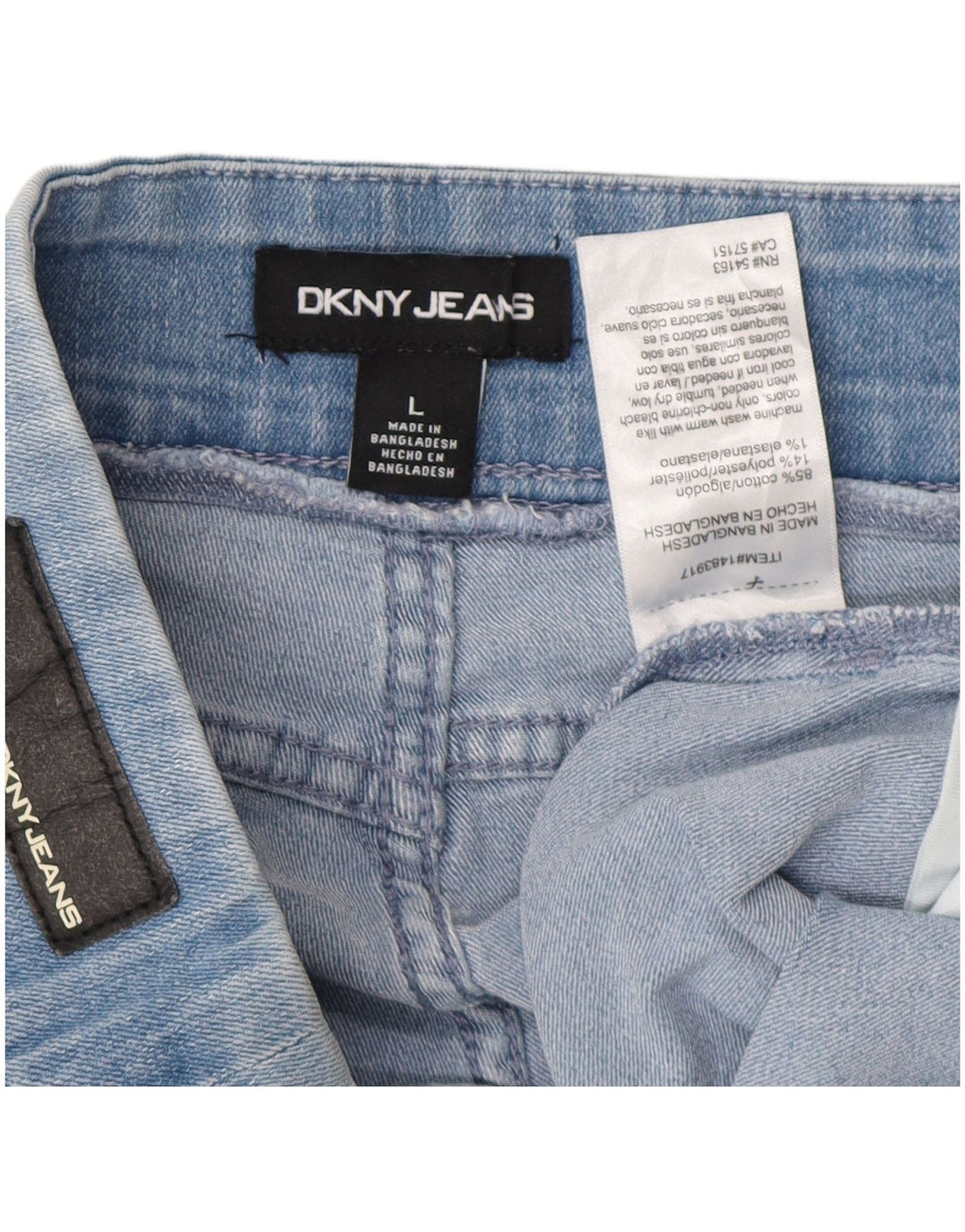 DKNY Womens Denim Shorts Large W34  Blue Cotton