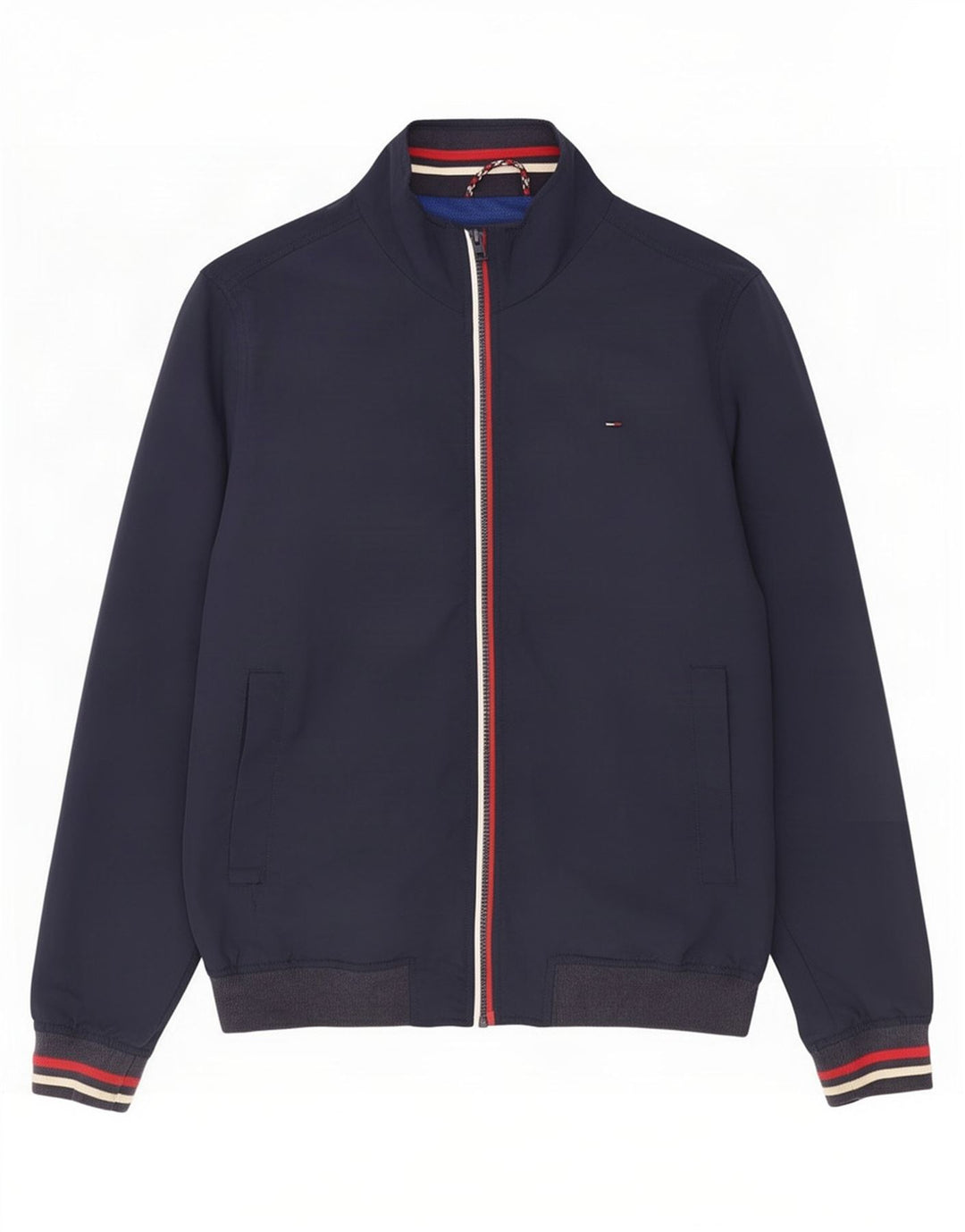 Tommy Hilfiger Mens Bomber Jacket UK 42 XL Navy Blue Polyamide