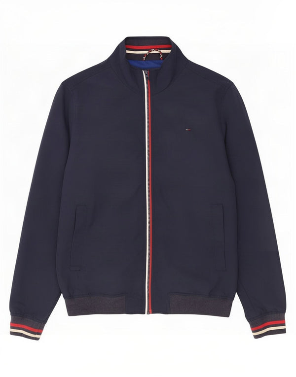 Tommy Hilfiger Mens Bomber Jacket UK 42 XL Navy Blue Polyamide