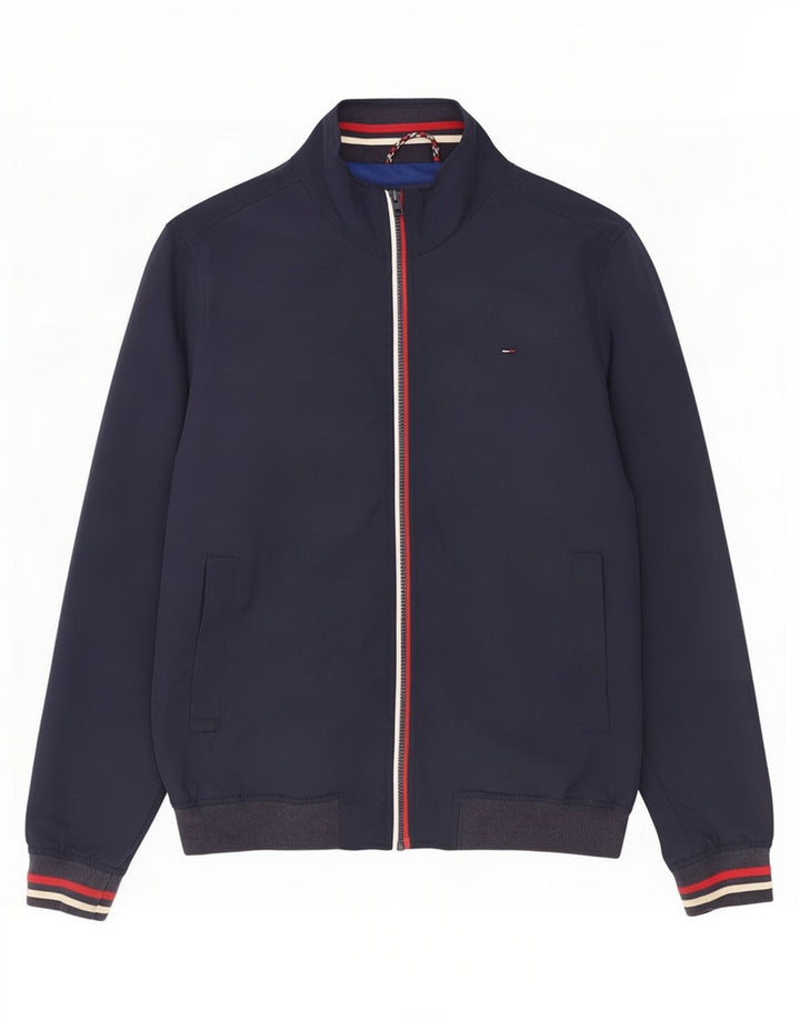 Tommy Hilfiger Mens Bomber Jacket UK 42 XL Navy Blue Polyamide