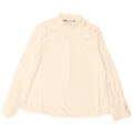 Zara Womens Long Sleeve Regular Blouse Top UK 14 Large White Polyester
