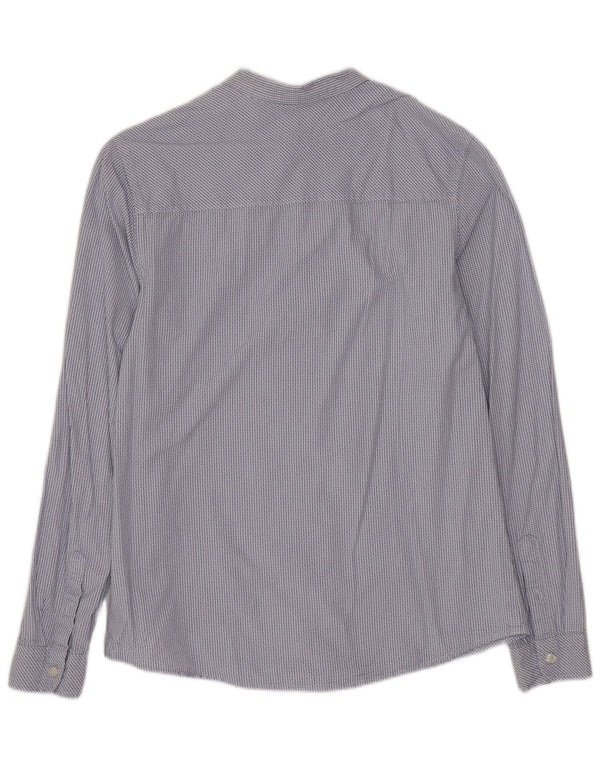 BENETTON Boys Shirt 13-14 Years 3XL  Blue Check Cotton