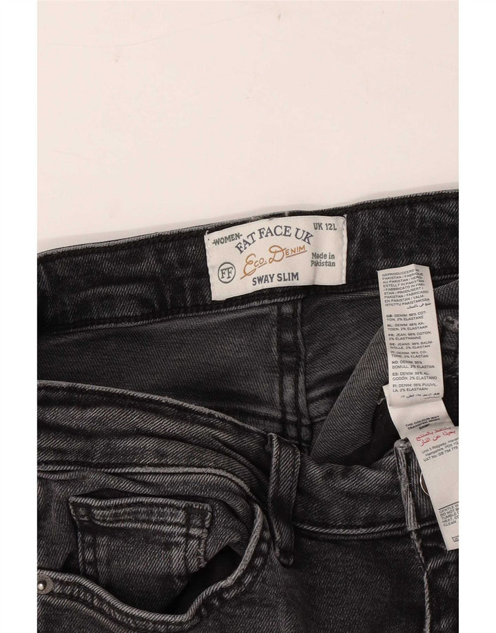 Fat Face Womens Sway Slim Jeans UK 12 Medium W30 L30 Grey Cotton