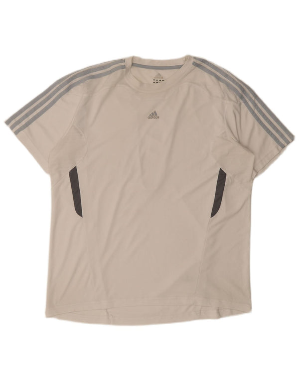 Adidas Mens Climacool T-Shirt Top XL White Colourblock Polyester