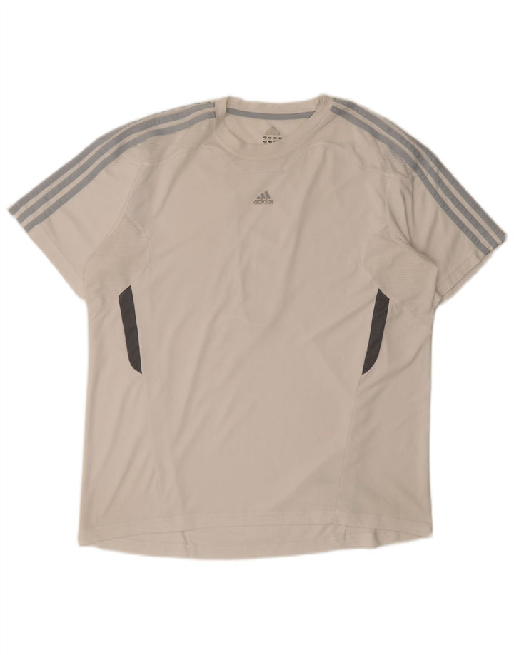 Adidas Mens Climacool T-Shirt Top XL White Colourblock Polyester