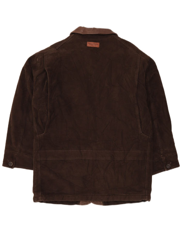 Marlboro Classics Mens Utility Jacket UK 40 Large Brown Cotton