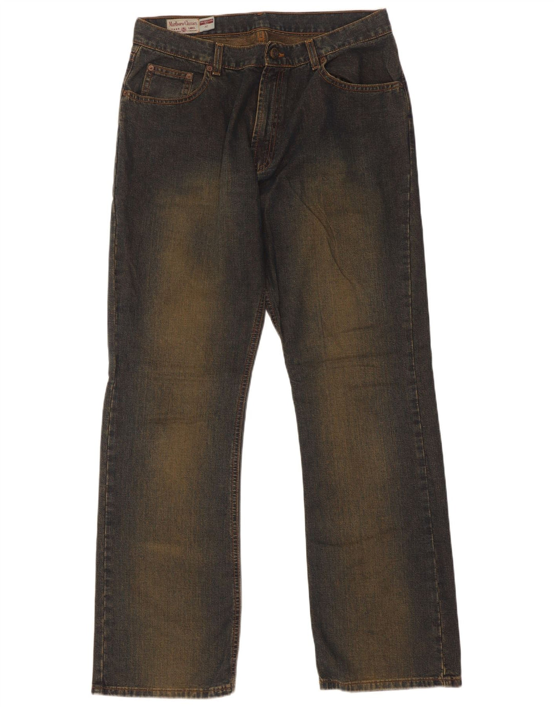 Marlboro Classics Mens Regular Fit Straight Jeans W32 L32 Blue Cotton