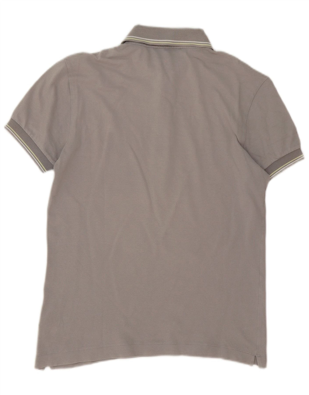 Gas Mens Graphic Polo Shirt Small Grey Striped Cotton