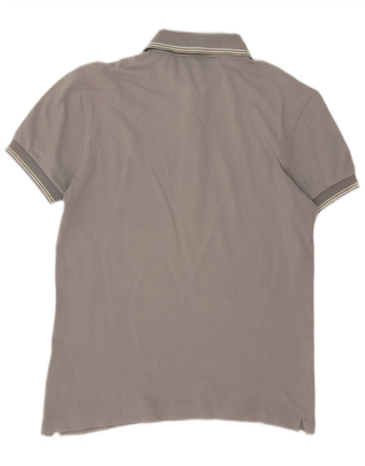 Gas Mens Graphic Polo Shirt Small Grey Striped Cotton