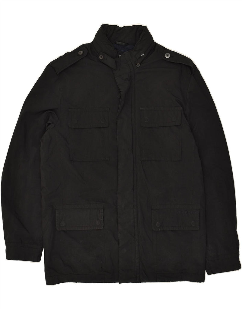 TOMMY HILFIGER Mens Padded Jacket UK 38 Medium Black Polyester | Vintage Tommy Hilfiger | Thrift | Second-Hand Tommy Hilfiger | Used Clothing | Messina Hembry 