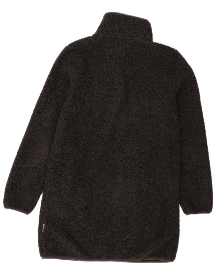 Jack Wolfskin Womens Oversized Fleece Overcoat UK 6 XS Grey Polyester