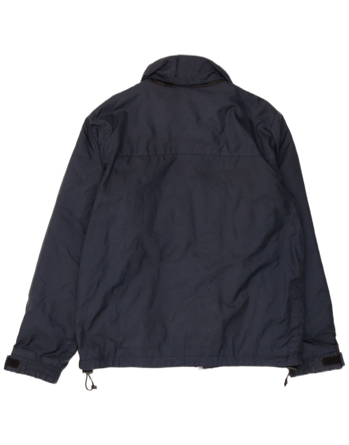 Invicta Mens Hooded Windbreaker Jacket UK 38 Medium Navy Blue Polyamide