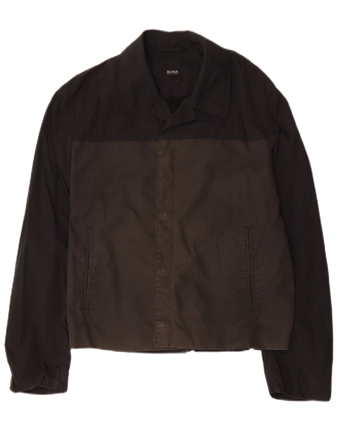 Hugo Boss Mens Bomber Jacket UK 38 Medium Black Colourblock