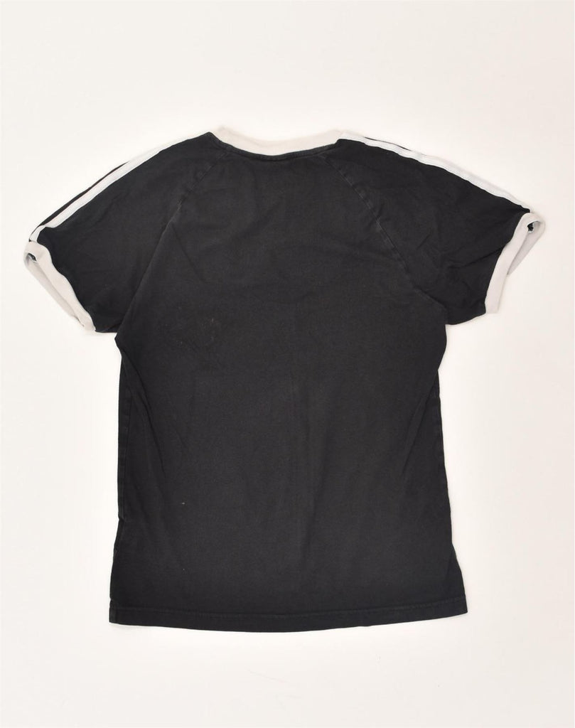 ADIDAS Womens T-Shirt Top UK 6 XS Black Cotton | Vintage Adidas | Thrift | Second-Hand Adidas | Used Clothing | Messina Hembry 