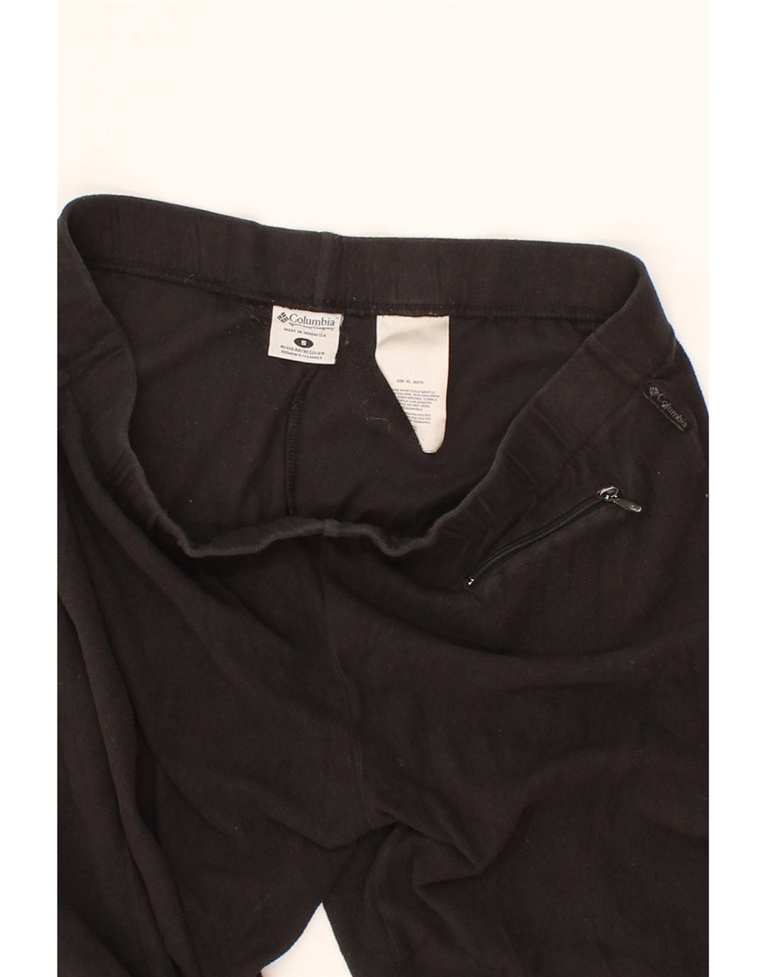 COLUMBIA Womens Fleece Tracksuit Trousers UK 8 Small  Black Polyester Vintage Columbia and Second-Hand Columbia from Messina Hembry 