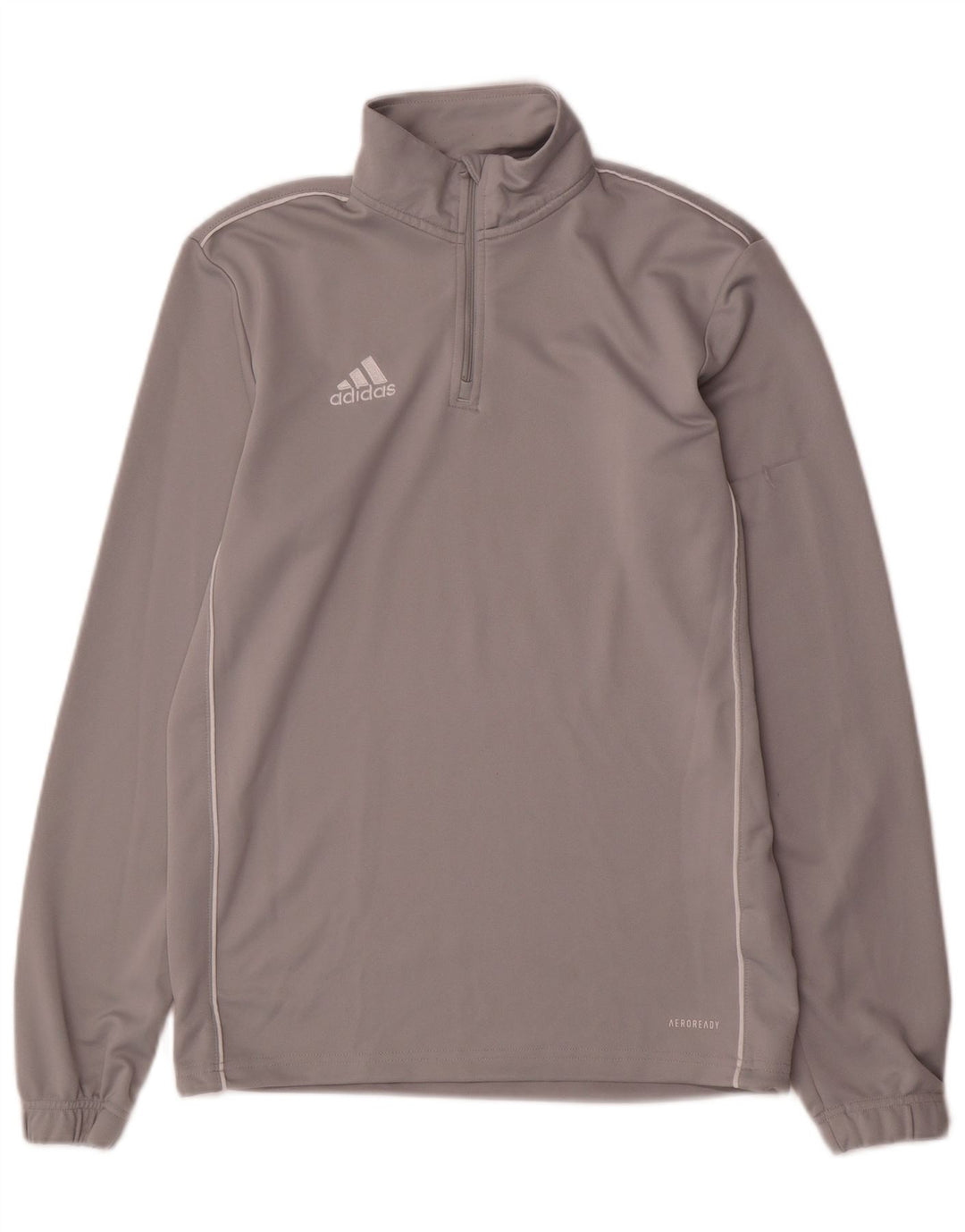 Adidas Mens Aeroready Zip Neck Pullover Tracksuit Top Small Grey Polyester
