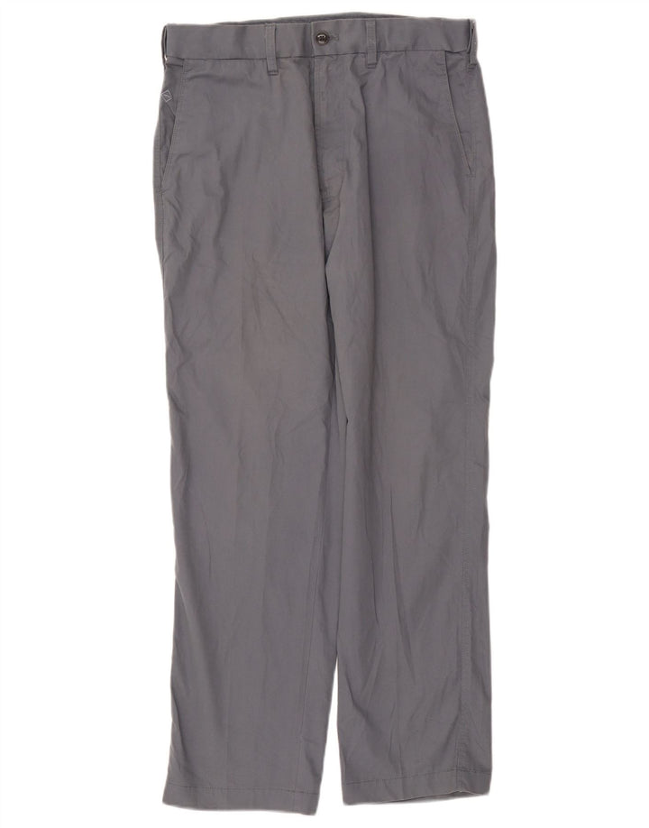 Marks & Spencer Mens Blue Harbour Straight Chino Trousers W32 L29 Grey
