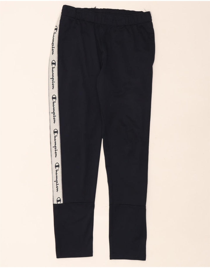 Champion Mens Graphic Tracksuit Trousers Medium  Navy Blue Colourblock