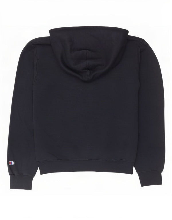 Champion Mens Duke Graphic Hoodie Jumper Small Navy Blue Cotton