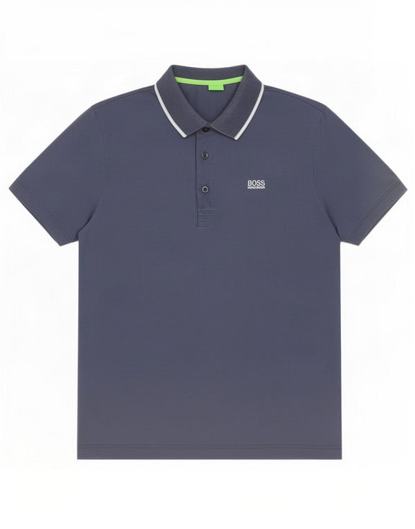 Hugo Boss Mens Regular Fit Polo Shirt Medium Navy Blue Cotton