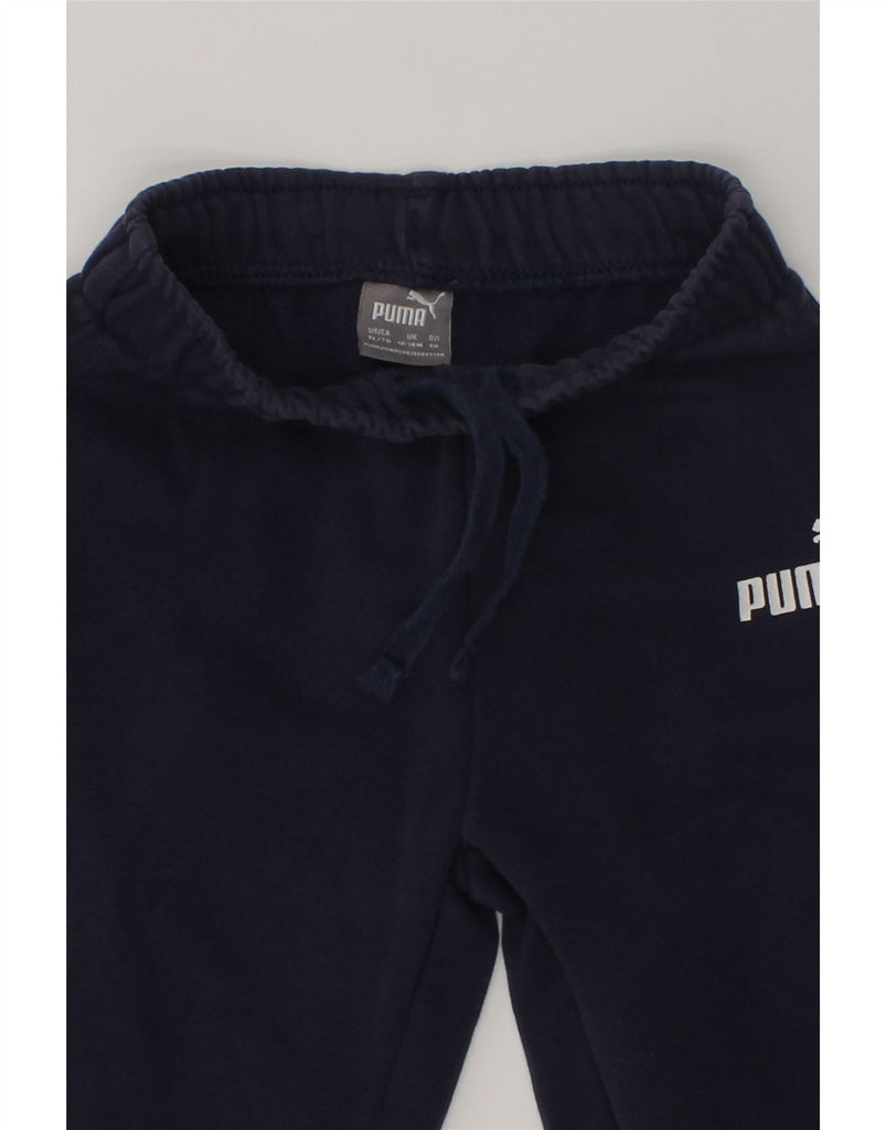 PUMA Baby Boys Joggers Tracksuit Trousers 12-18 Months Navy Blue Cotton | Vintage Puma | Thrift | Second-Hand Puma | Used Clothing | Messina Hembry 