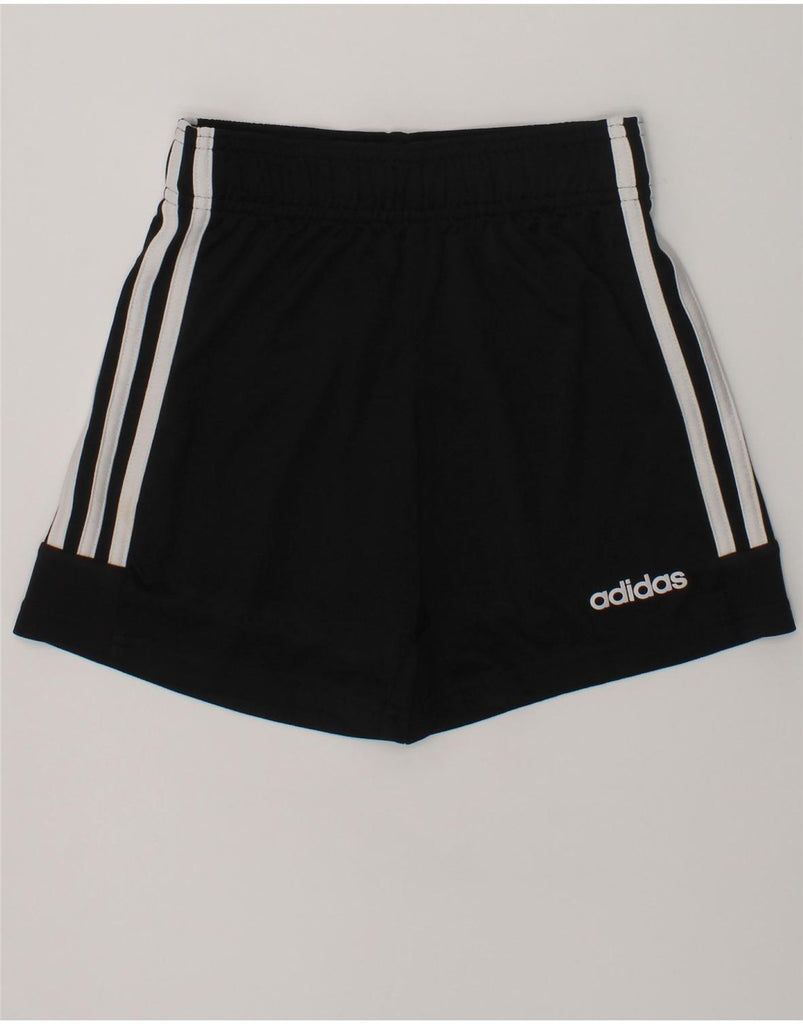 ADIDAS Boys Sport Shorts 7-8 Years Black Polyester | Vintage Adidas | Thrift | Second-Hand Adidas | Used Clothing | Messina Hembry 