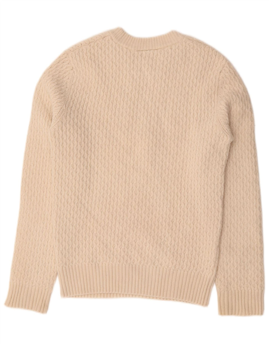 Lacoste Mens Regular Fit Crew Neck Jumper Sweater Size 3 Small Off White