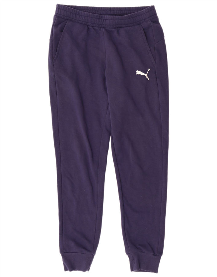 PUMA Womens Tracksuit Trousers Joggers UK 14 Medium  Navy Blue Cotton