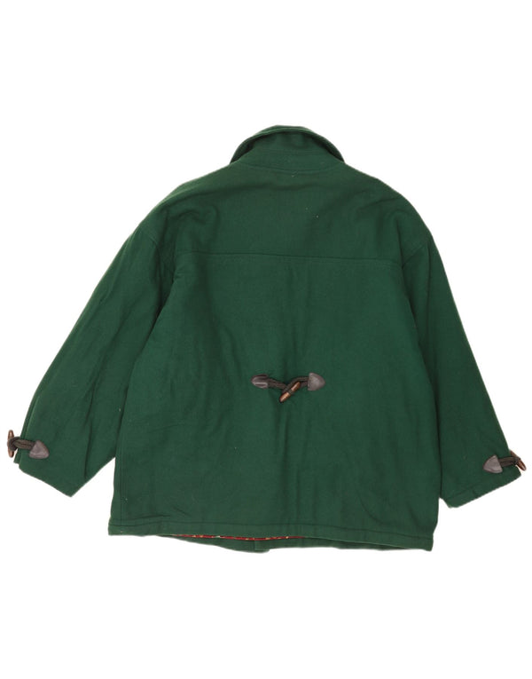Tavarner Womens Oversized Duffle Jacket UK 10 Small Green Wool