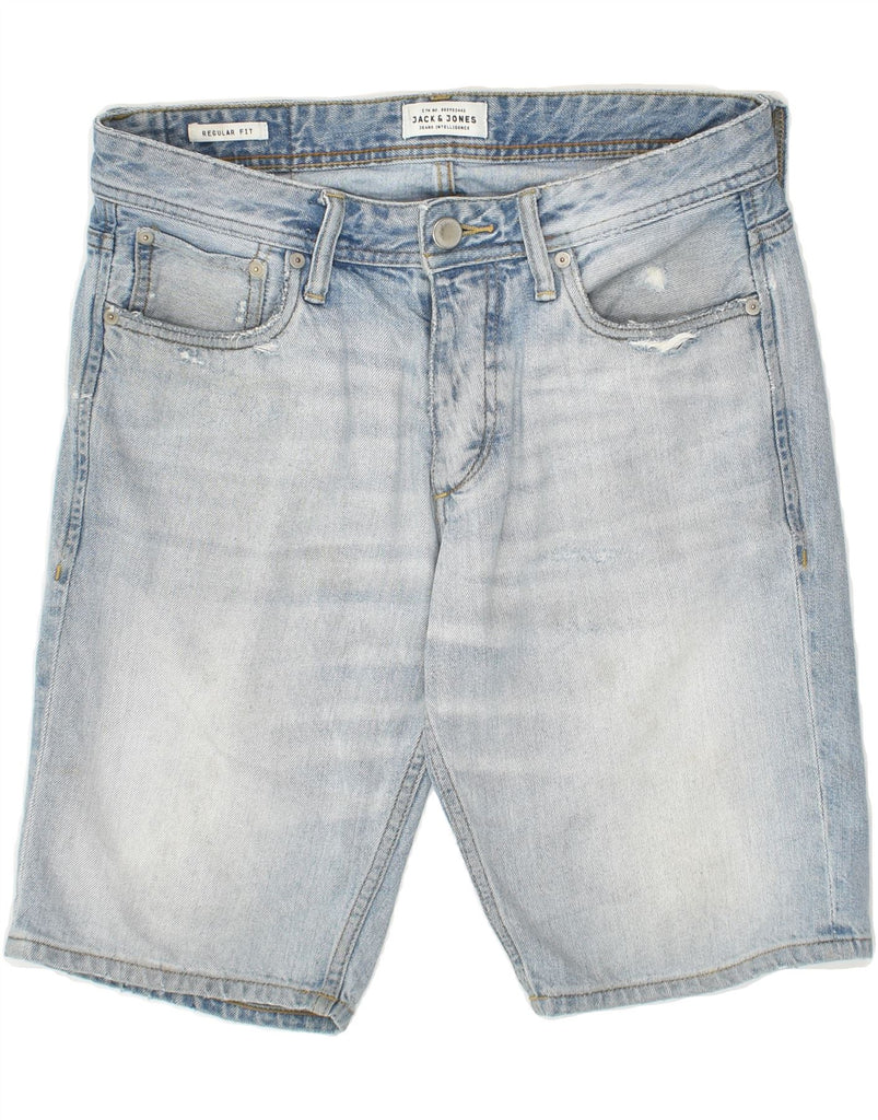 JACK & JONES Mens Regular Fit Denim Shorts Small W32  Blue Cotton | Vintage Jack & Jones | Thrift | Second-Hand Jack & Jones | Used Clothing | Messina Hembry 