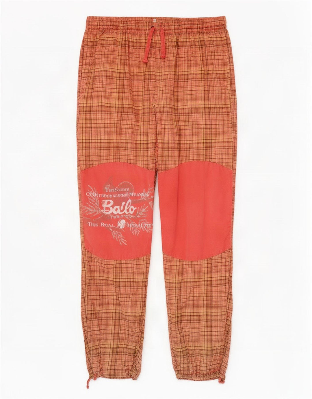 Bailo Mens Graphic Tracksuit Trousers Large Orange Check