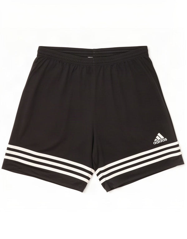 Adidas Mens Climalite Sport Shorts Large Black Striped Polyester