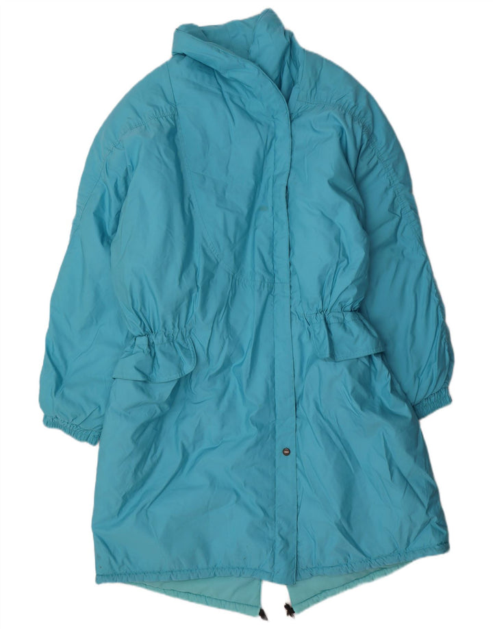 Vintage Womens Oversized Padded Coat IT 38 XS Blue Polyamide