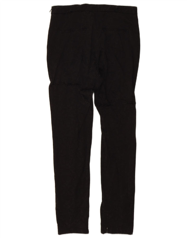 Zara Womens Slim Chino Trousers Medium W28 L28 Black