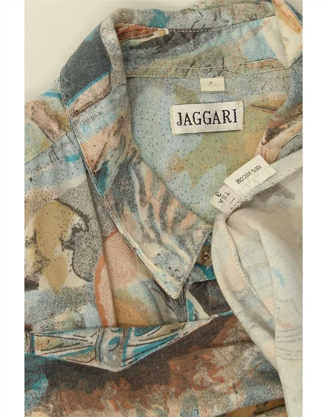 Vintage Mens Shirt Large Multicoloured Patchwork Viscose