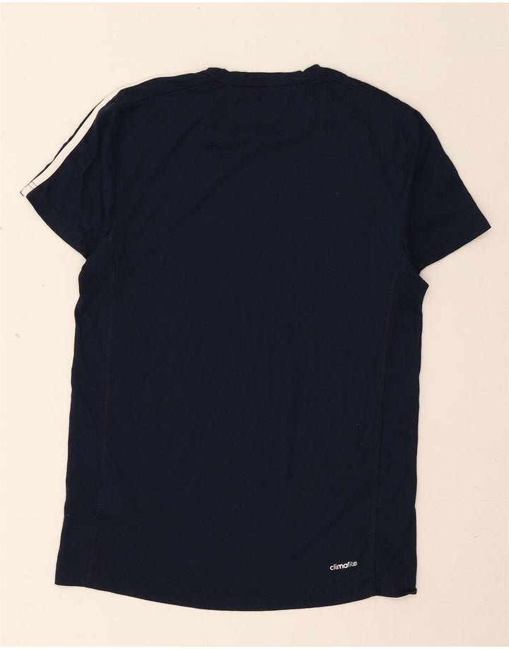 Adidas Mens Climalite T-Shirt Top Small Navy Blue Polyester