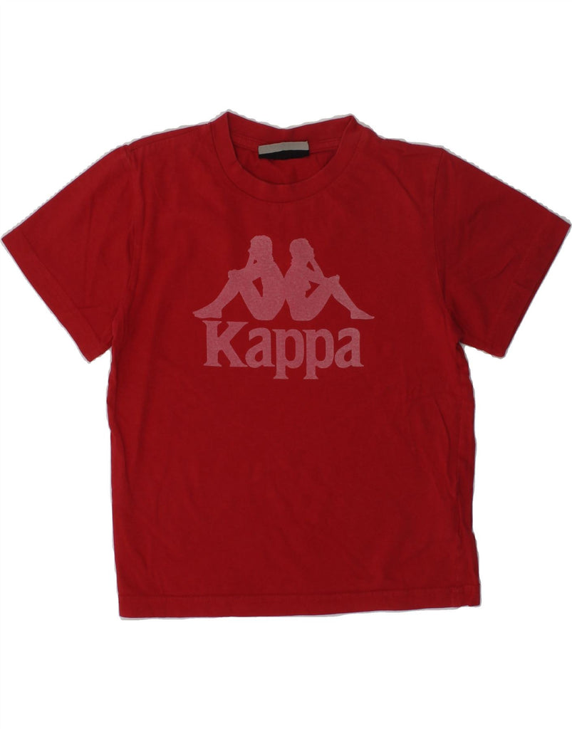 KAPPA Girls Graphic T-Shirt Top 5-6 Years Red Cotton | Vintage Kappa | Thrift | Second-Hand Kappa | Used Clothing | Messina Hembry 