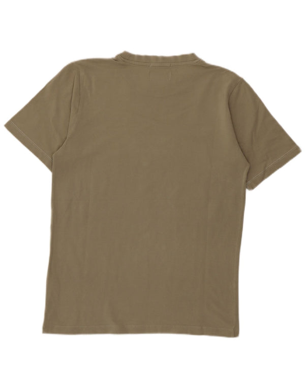 Marlboro Classics Mens Graphic T-Shirt Top Small Khaki Cotton