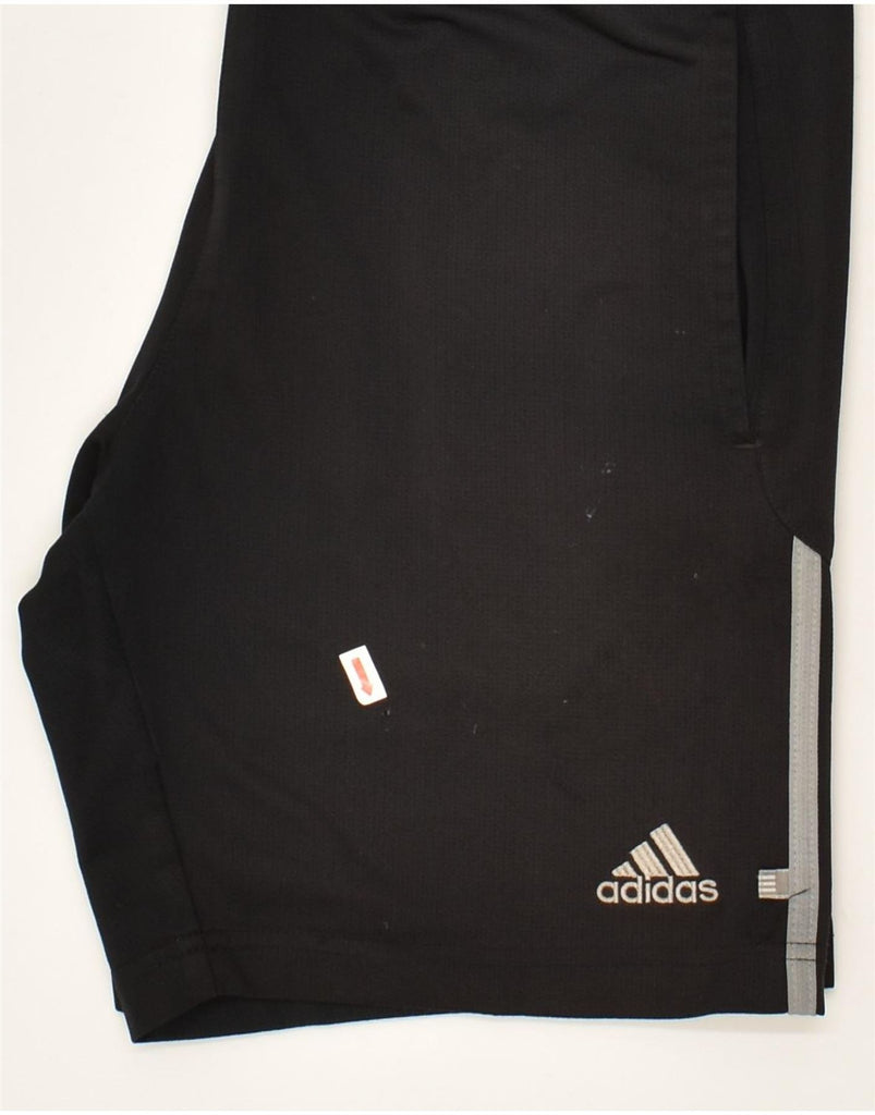 ADIDAS Mens Sport Shorts Small  Black Polyester | Vintage Adidas | Thrift | Second-Hand Adidas | Used Clothing | Messina Hembry 