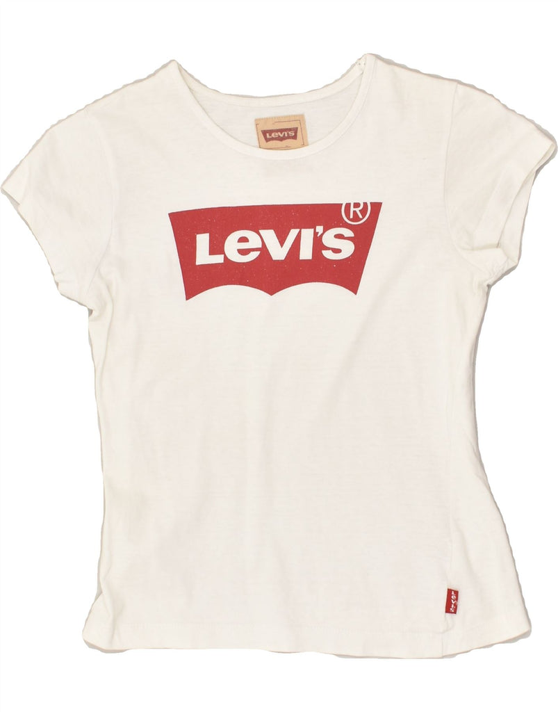 LEVI'S Girls Graphic T-Shirt Top 9-10 Years White Cotton | Vintage Levi's | Thrift | Second-Hand Levi's | Used Clothing | Messina Hembry 