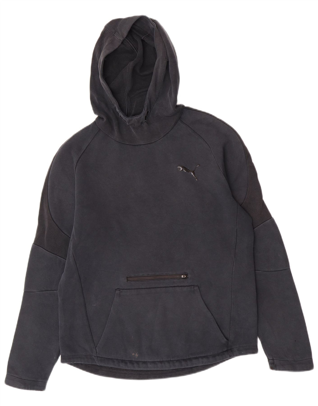 Puma Mens Hoodie Jumper Medium Navy Blue Cotton