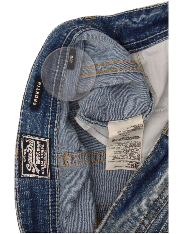 SUPERDRY Womens Denim Shorts W28 Medium  Blue Cotton