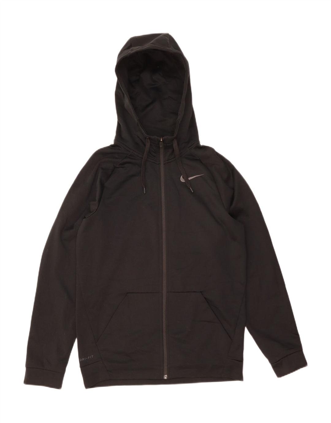 Nike Mens Dri Fit Zip Hoodie Sweater Small Black Polyester