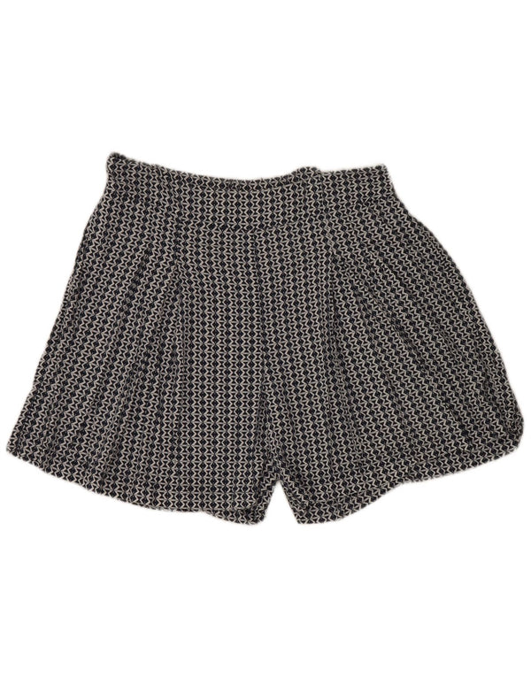 Fat Face Womens Shorts UK 14 Large W34 Navy Blue Geometric Viscose